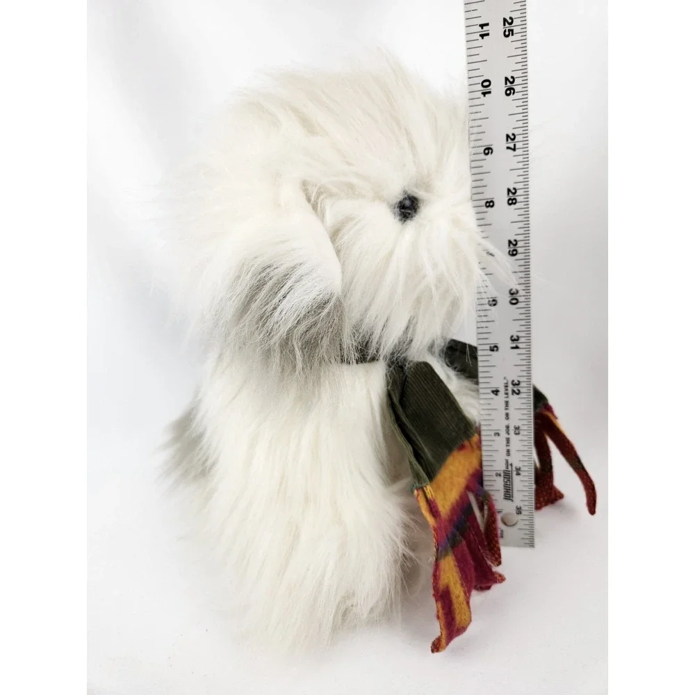 Vtg Old English Sheep Dog w Scarf Commonwealth Fluffy Plush Stuffed Puppy Collie